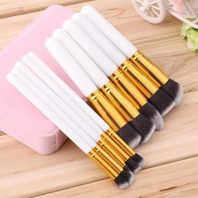 Kit 10 Professional Kabuki Contour Makeup/Smoke Brush Brushes