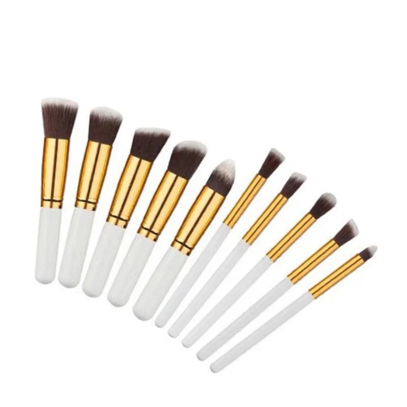 Kit 10 Professional Kabuki Contour Makeup/Smoke Brush Brushes