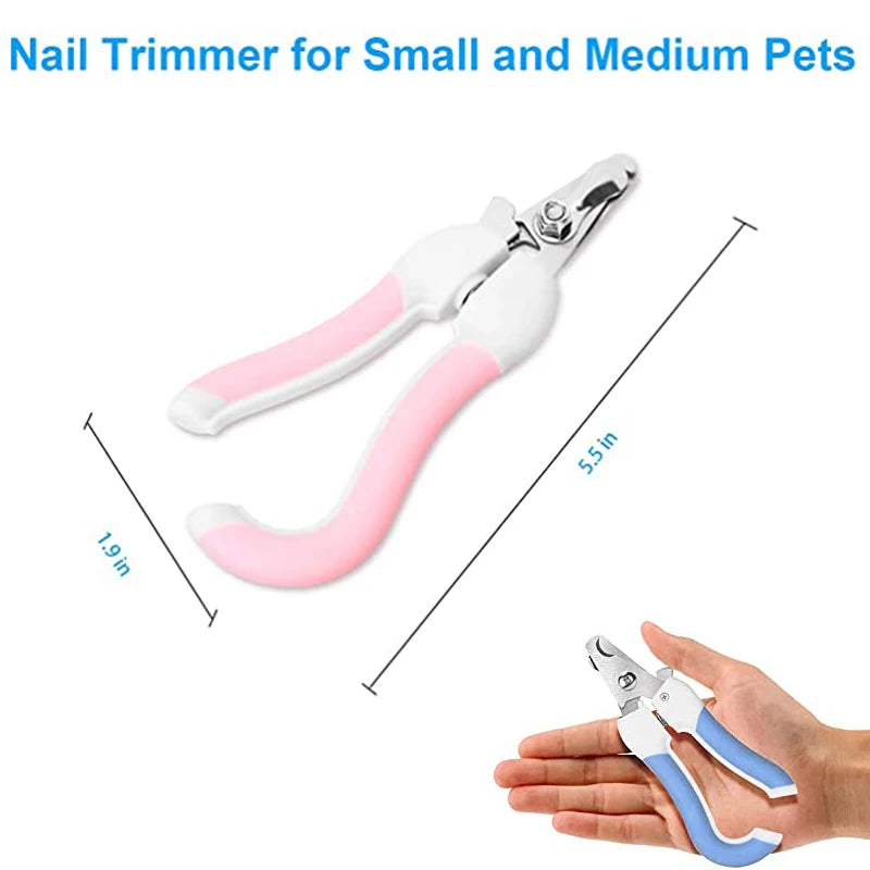 Cortador de unhas profissional para animais de estimação, aço inoxidável, aparador de unhas para cães e gatos, economia de trabalho, conveniente, suprimentos para tosa de cães