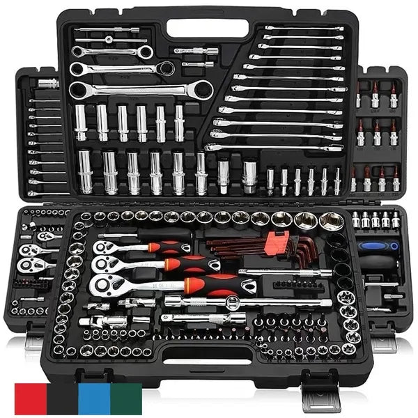 46 pçs conjunto de soquete ferramenta reparo do carro chave catraca conjunto pawl soquete chave chave chave fenda profissional metalurgia kit ferramentas