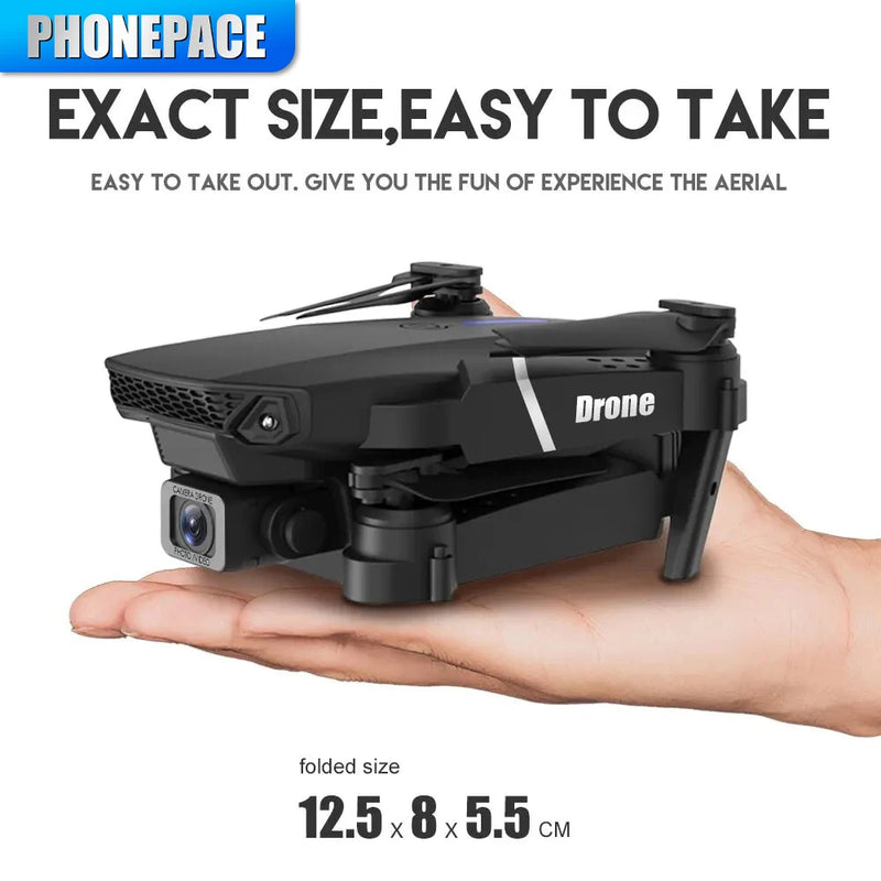 Phonepace E88 Pro WIFI FPV Drone Wide Angle HD 4K 1080P Camera Height Hold RC Foldable Quadcopter Dron Helicopter Toys Gift