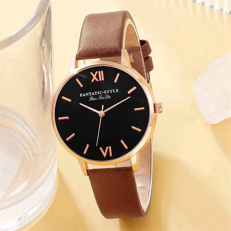 Women's Fashion Quartz Watch Casual Leather Belt Watches Ladies Starry Sky Dial Quartz Wristwatches Dress Clock Reloj Mujer