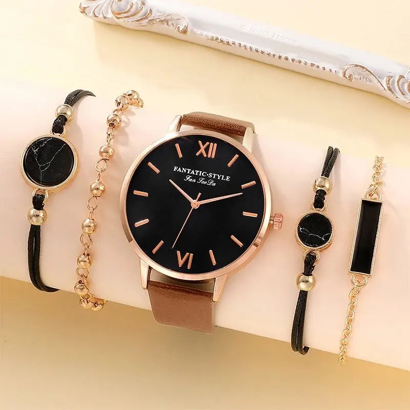 Women's Fashion Quartz Watch Casual Leather Belt Watches Ladies Starry Sky Dial Quartz Wristwatches Dress Clock Reloj Mujer