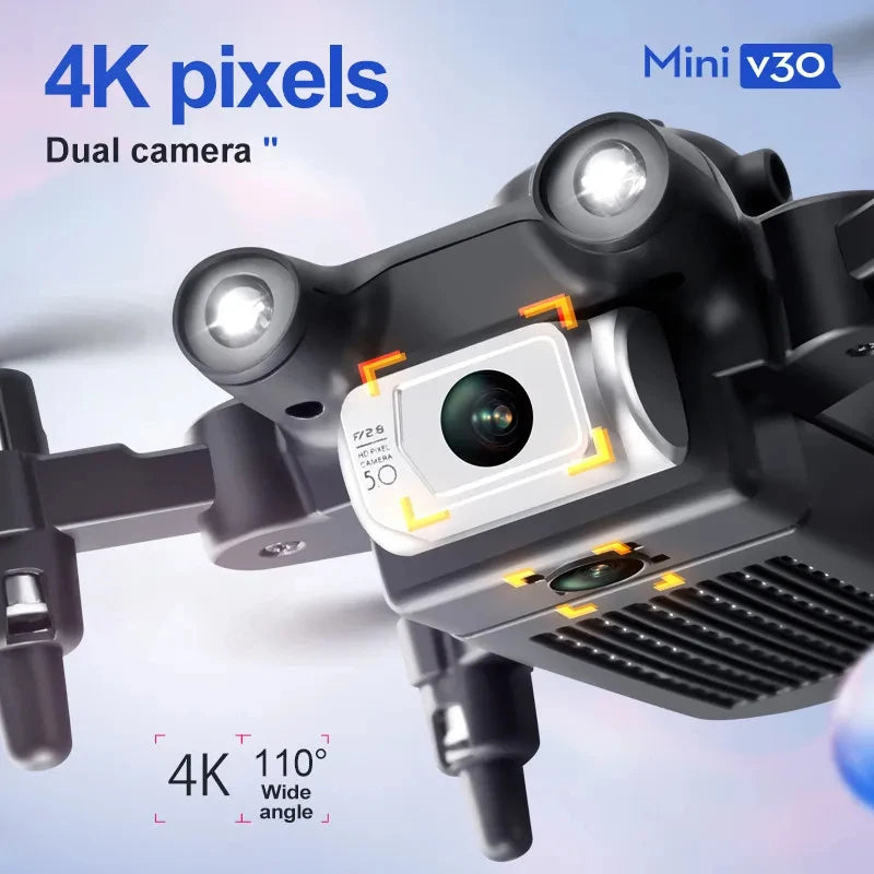 Mini drone Xiaomi 4drc v30 com câmera hd 4k 1080p fpv rc drones profissional de cinco lados para evitar obstáculos helicóptero brinquedo drone