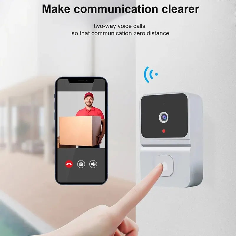 Campainha sem fio wi fi ao ar livre hd câmera de segurança campainha da porta visão noturna vídeo porteiro mudança voz monitor casa porta para o telefone