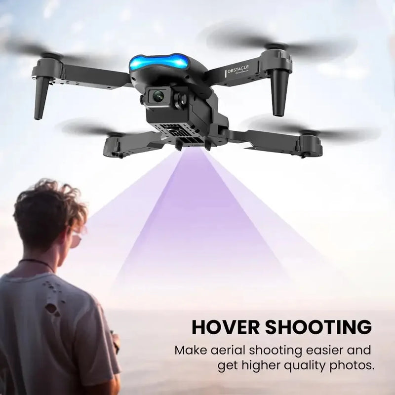 Novo mini drone e99 4k wifi câmera hd fpv dobrável rc fotografia aérea quadcopter brinquedo helicóptero presente de feriado para crianças