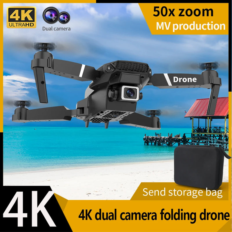 The new E88 professional drone WIFI FPV wide-angle HD 4K 1080P camera height hold foldable quadcopter children's gifts toys