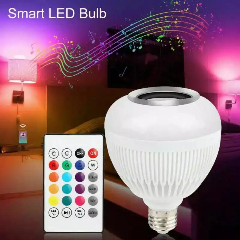 DAFUSHOP Lampada Bluetooth Led Caixa De Som Com Controle Remoto 12W Rgb Luz Colorida Balada